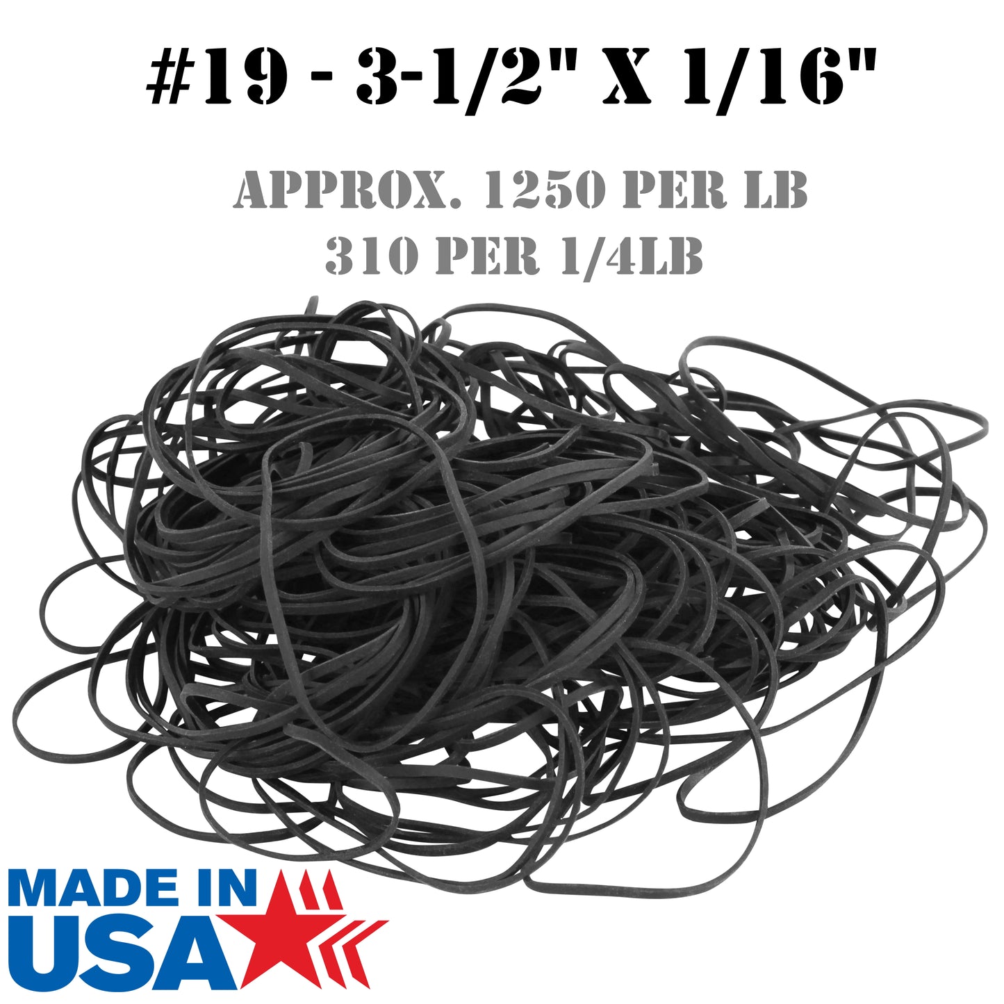 #19 Black Rubber Bands (3.5" x 1/16")