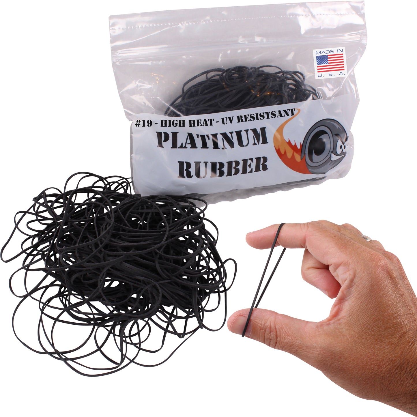 #19 Black Rubber Bands (3.5" x 1/16")