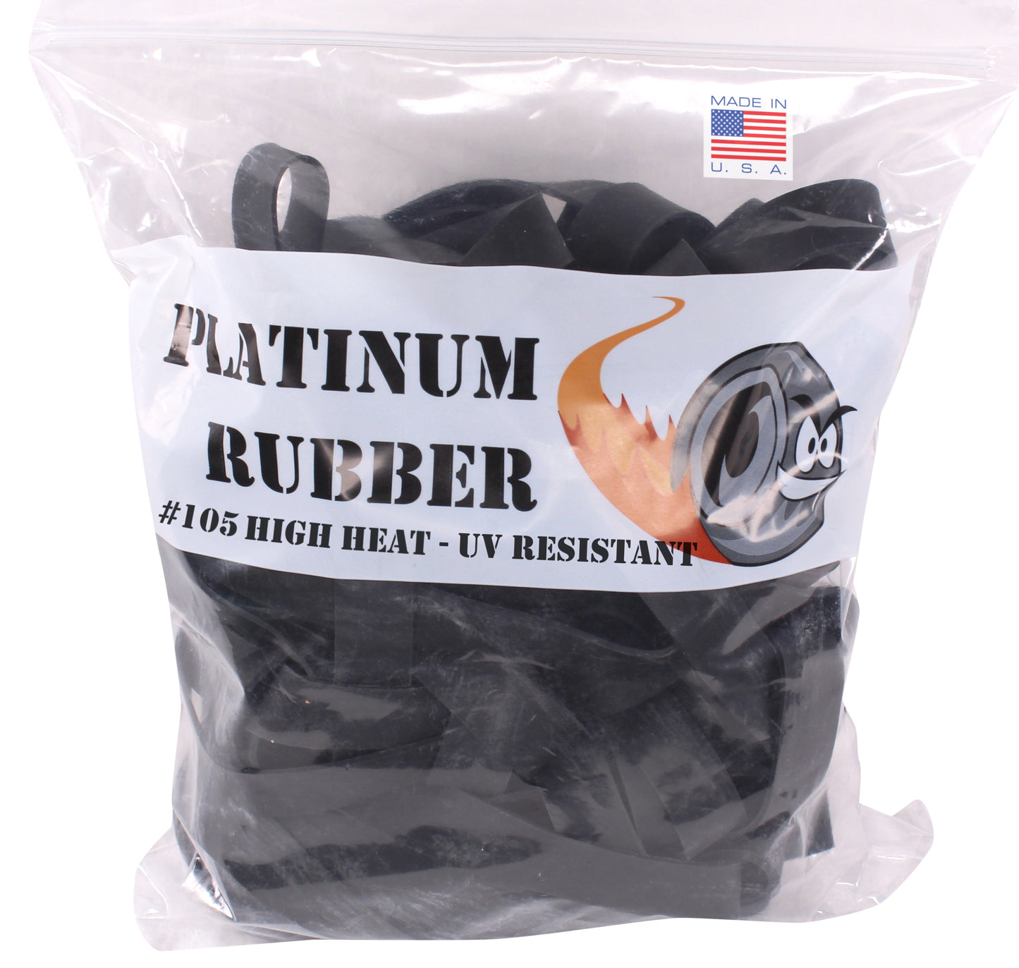 #105 Black Rubber Bands (5" x 5/8")