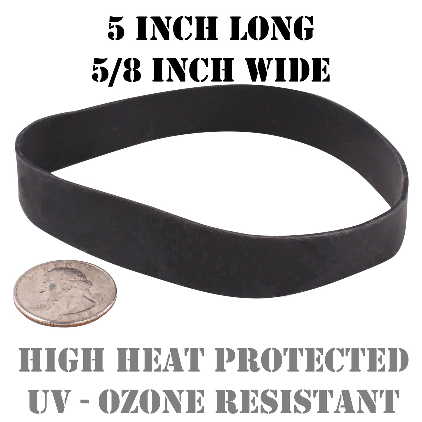 #105 Black Rubber Bands (5" x 5/8")