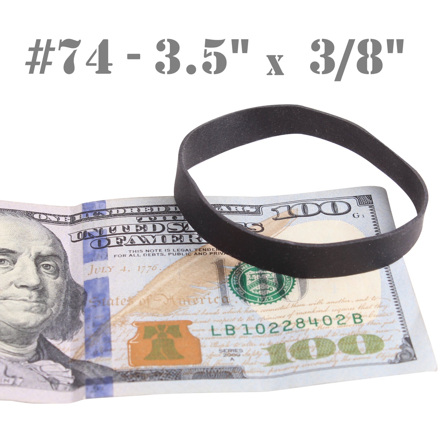 #74 Black Rubber Bands(3-1/2" Long x 3/8" W)