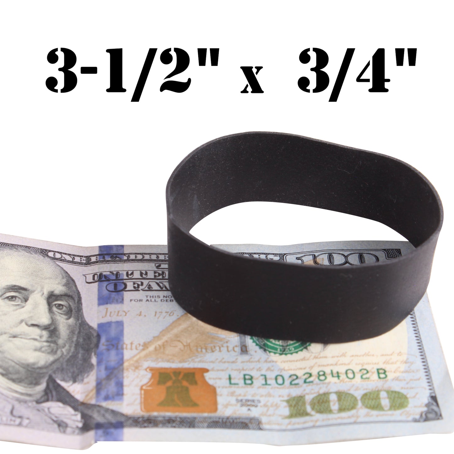 #94 Black Rubber Bands (3-1/2" Long x 3/4" W)