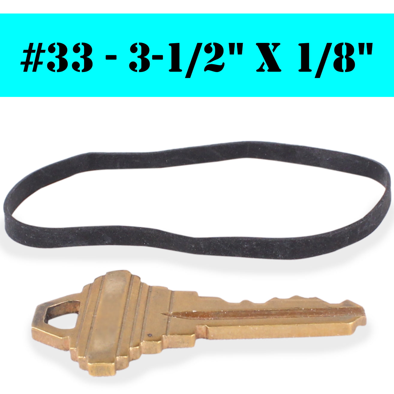 #33 Black Rubber Bands (3.5" x 1/8")