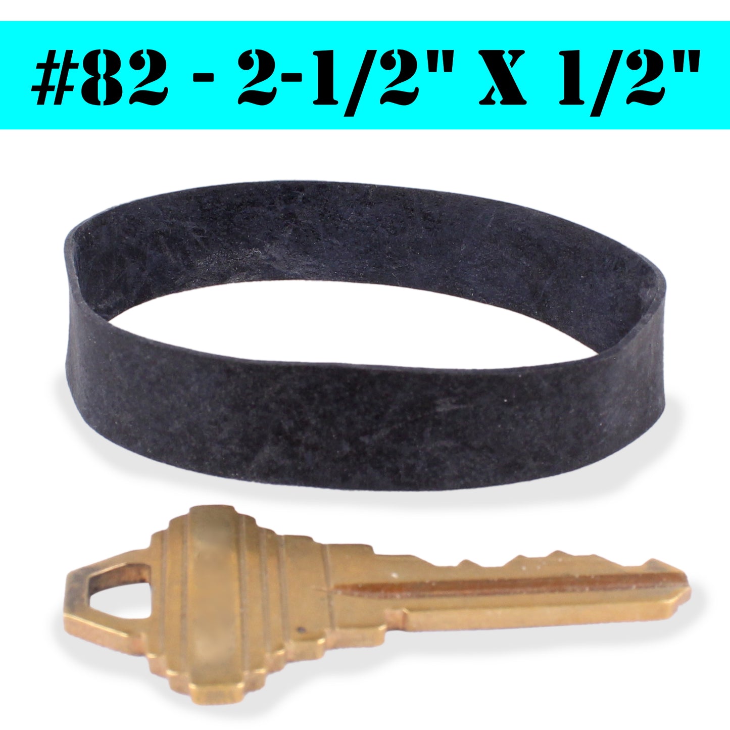 #82 Black Rubber Bands (2.5" x 1/2")