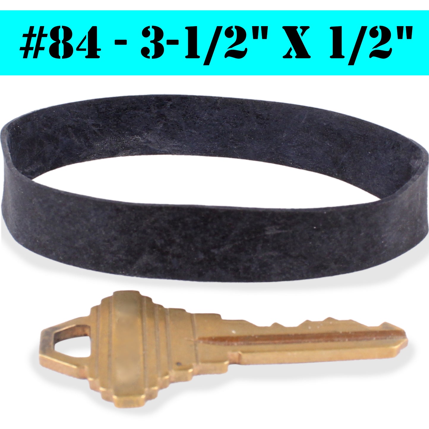#84 Black Rubber Bands (3.5" x 1/2")