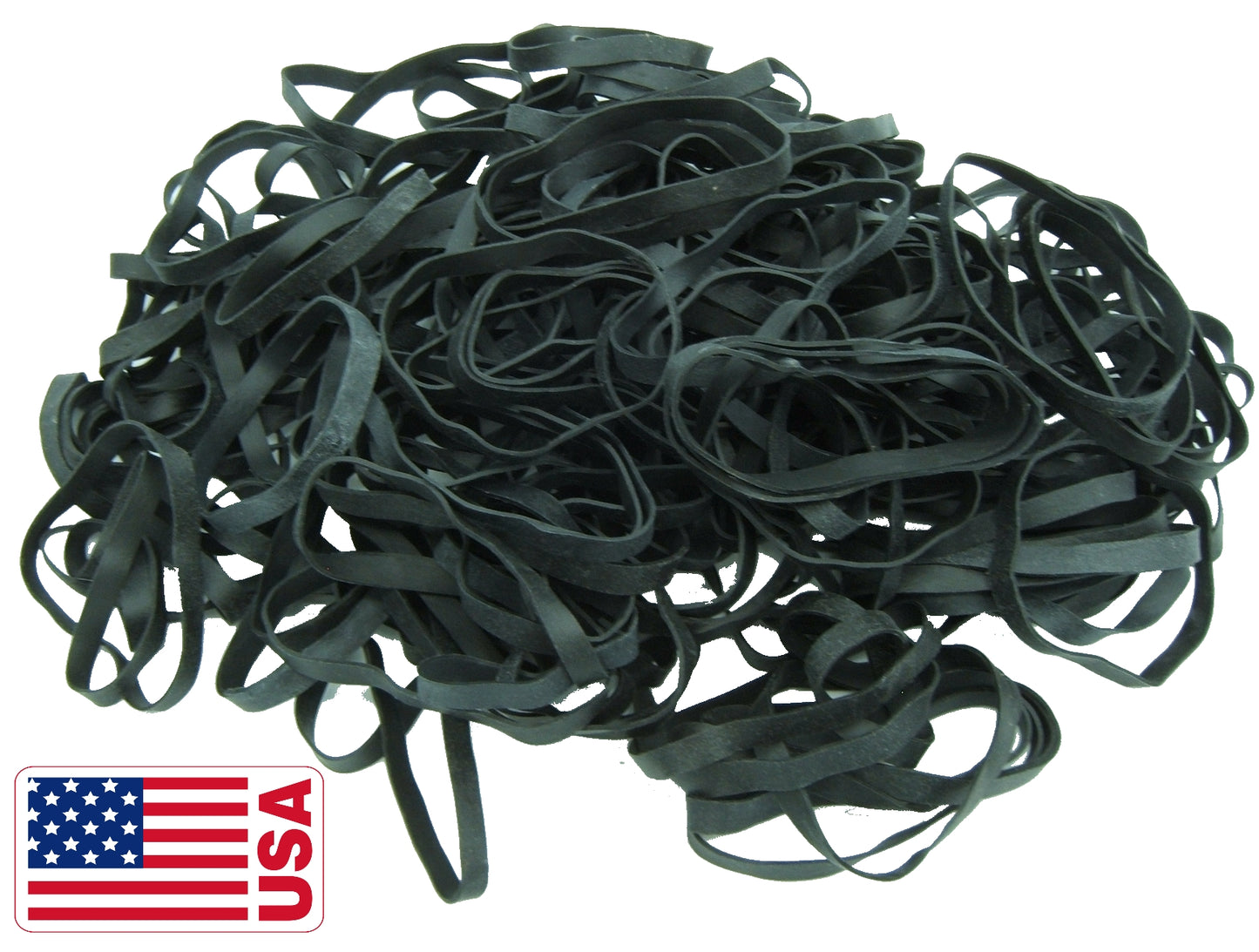 #64 Black Rubber Bands (3.5" x 1/4")