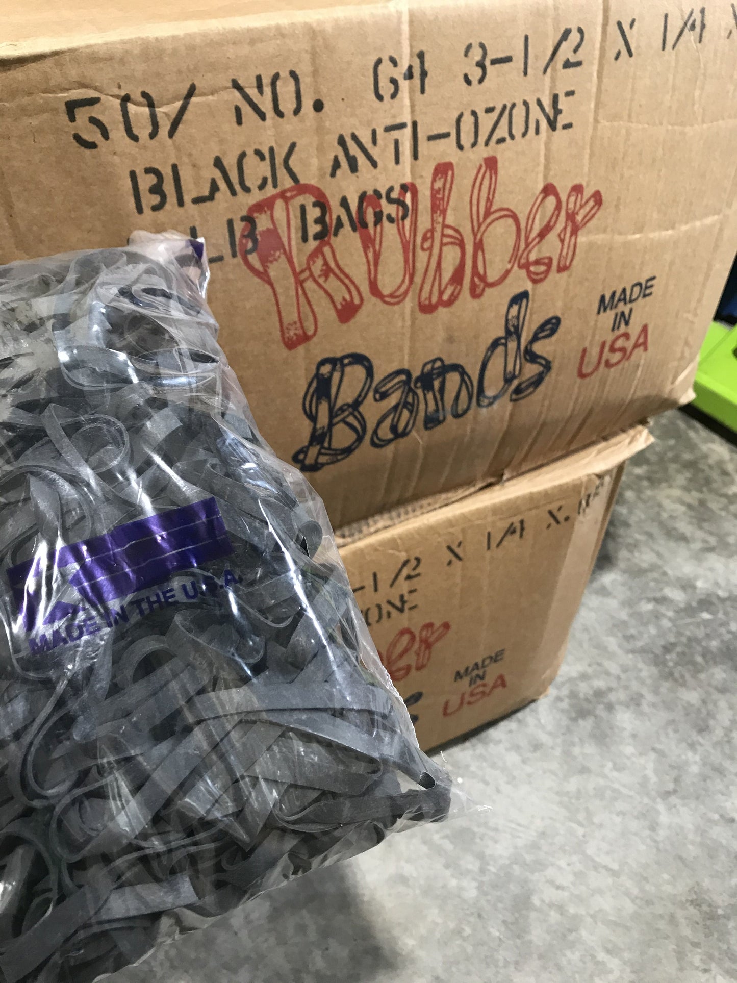 #32 Black Rubber Bands (3" x 1/8")