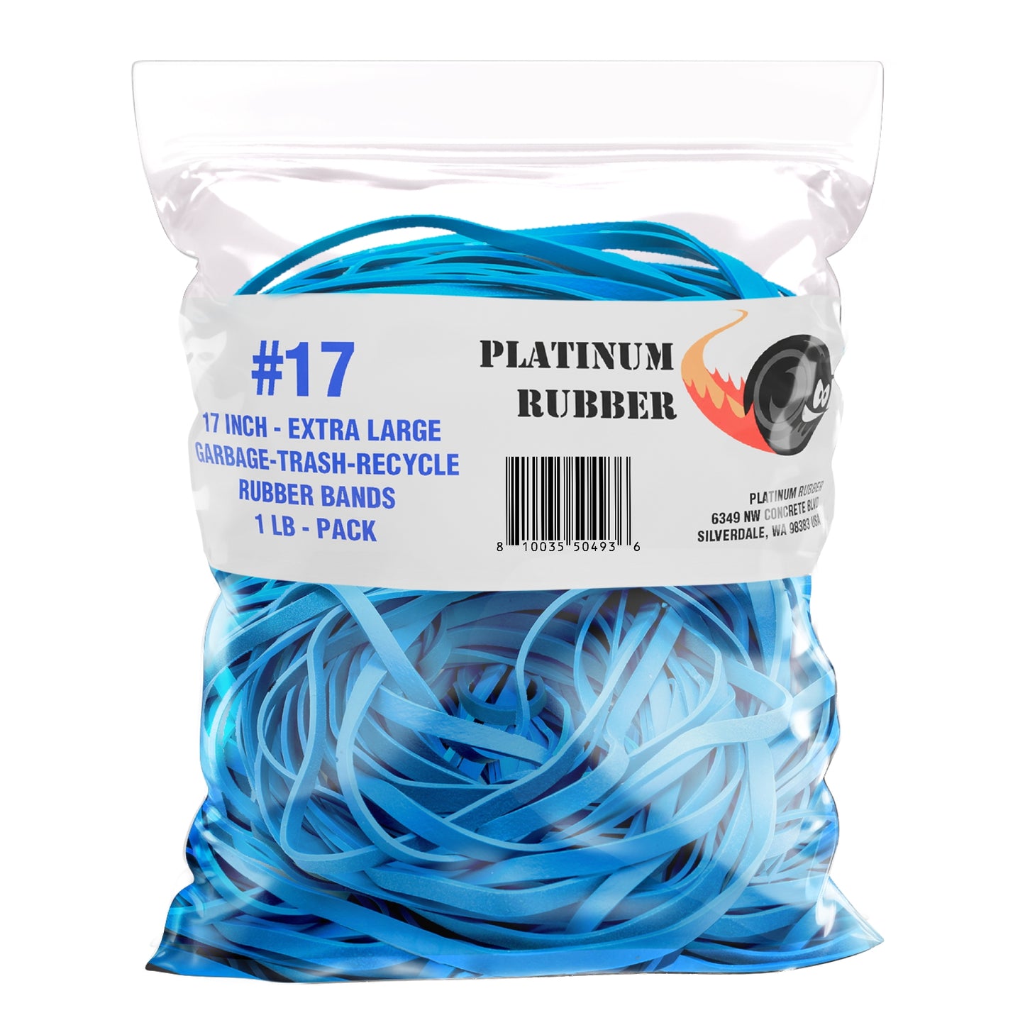 #17 Large Rubber Bands Bulk, Garbage/Trash Can Size